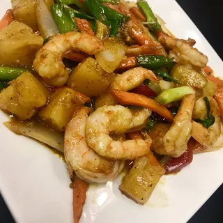 Stir Fried Pineapple Shrimp