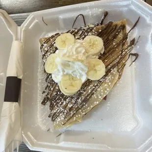 Triple chocolate crepe