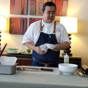 Chef David Lukela cooking demo