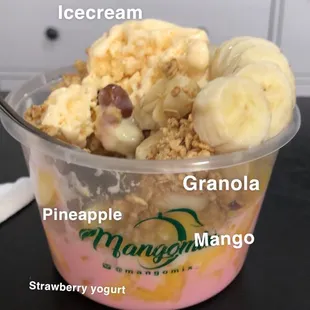 Fruit Salad with Ice Cream