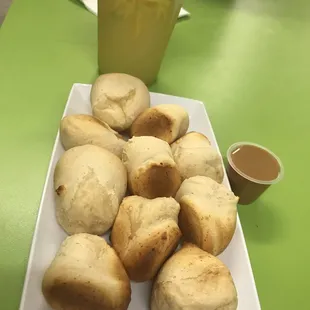 Pan De Bono's- Basically deliciously hot cheesy bread puffs that melt in your mouth!