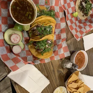 a table of food