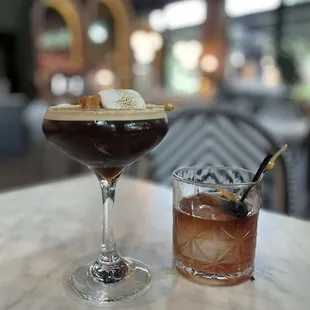 Espresso martini and old fashion