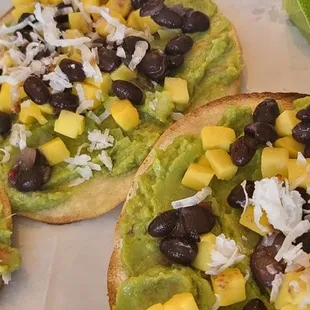Mango Black Bean Tostada
