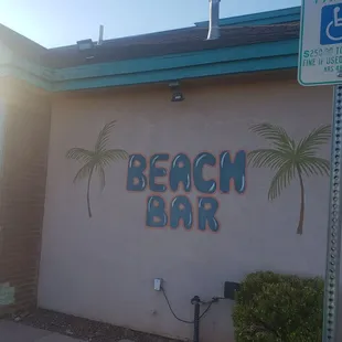 a sign on the side of a building