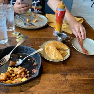 I Had The Hardy Man Skillet And She Had The Cajun Chicken And Waffles