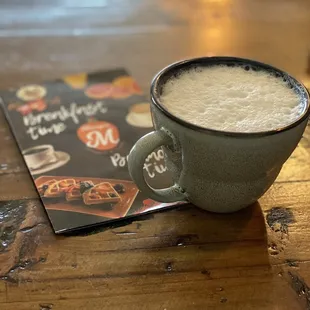 Espresso Macchiato and menu