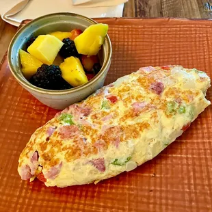 Denver Omelette with fresh fruit