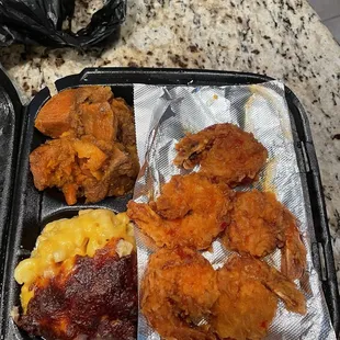 Honey Shrimp and Fried Catfish