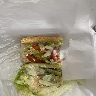 No chicken in. 1 small piece of 1 centimeter!