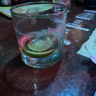 Appel jack and lime with  splash of ginger ale