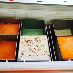 a variety of ice creams