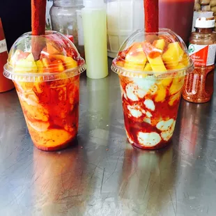 Monster Mango and diablito the lemon.