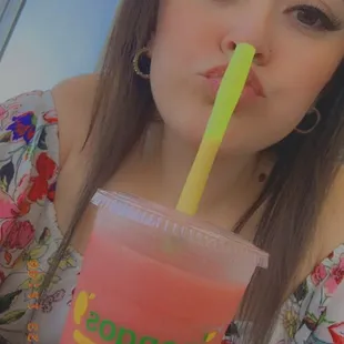 Watermelon boba