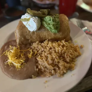 Green chili Chimichanga