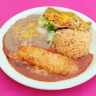 #1. Taco and Cheese Enchilada Combo