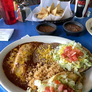 #6. Taco Bean Tostada and Cheese Enchilada Combo