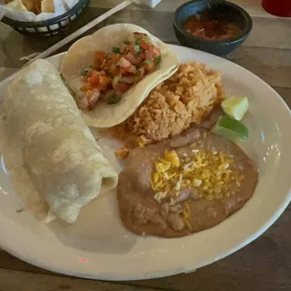 #1. Shrimp Burrito and Shrimp Taco Combo