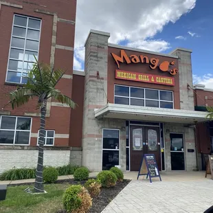 the front of the building