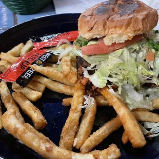 Chori Burger  with fries