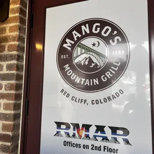 the entrance to the restaurant