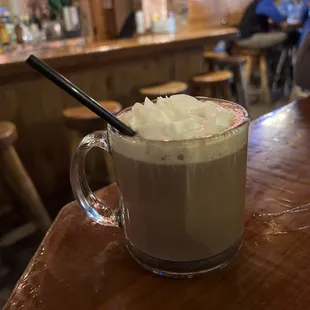 One of their specialty hot adult beverages