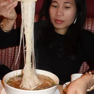 Delicious Pho! Vietnamese beef noodle soup!