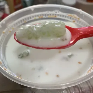 8/12/23 Krong krang balls--like boba, chewy, can be sweet, goes well with coconut milk