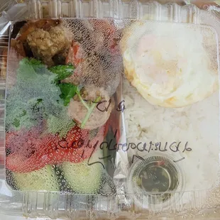 8/12/23 Hubby's choice, shrimp with rice n egg--for later, ok, not gonna lie, I tried a bit-freaking delicious!!