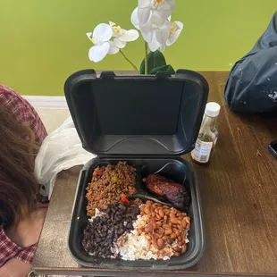 a meal in a lunch box