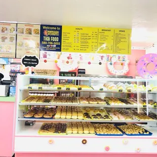 Fresh donuts and breakfast