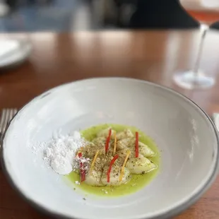 Chef's Tasting Course 2: Nantucket Bay Scallops Meyer Lemon | Za'atar | Coconut