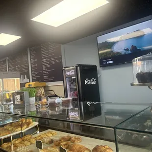 a display of pastries and pastries