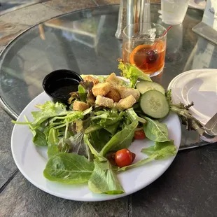 Greens with balsamic dressing