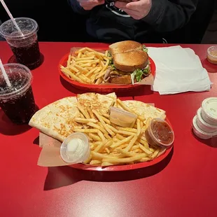 Ranch Dipping Sauce  Buffalo Chicken Quesadillas with Fries  B.L.T. With Fries