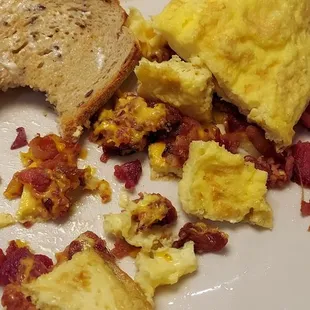 Bacon cheese omelette