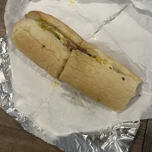 Pastrami Sandwich that I got when I ordered