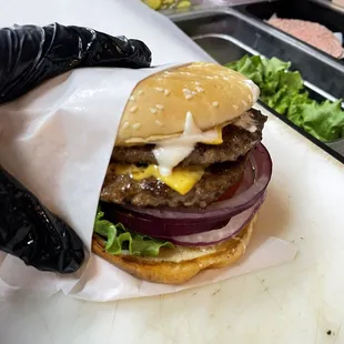 DBL Manhattan Cheese Burger
