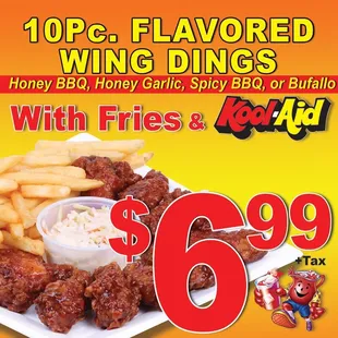 chicken wings and fried chicken