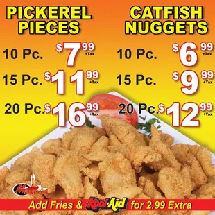 Catfish Nuggets OR pickerel Nuggets