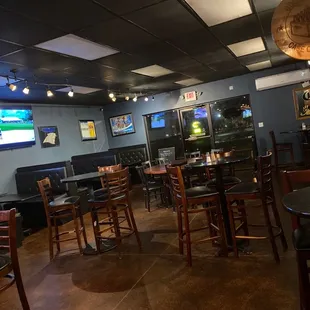 the interior of a sports bar