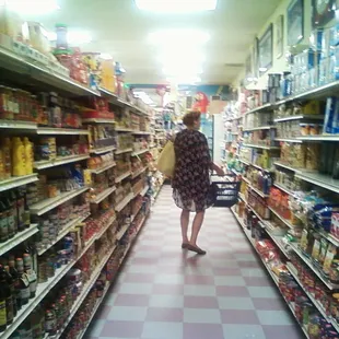 aisles packed with interesting food items
