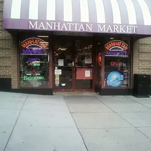 exterior of store from street sidewalk