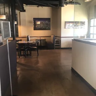 Wow! Tables and chairs for indoor eating