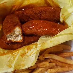 Chicken fingers and fries