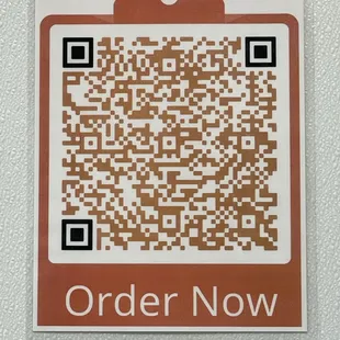 QR code for menu