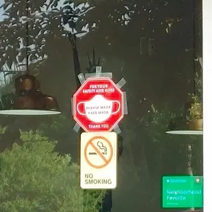 Wear your mask till seated to est.