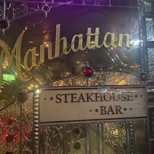 the entrance to the restaurant