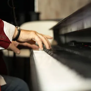 a man playing the piano