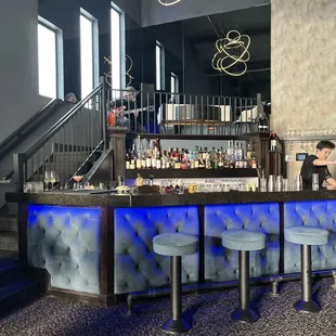 the bar area